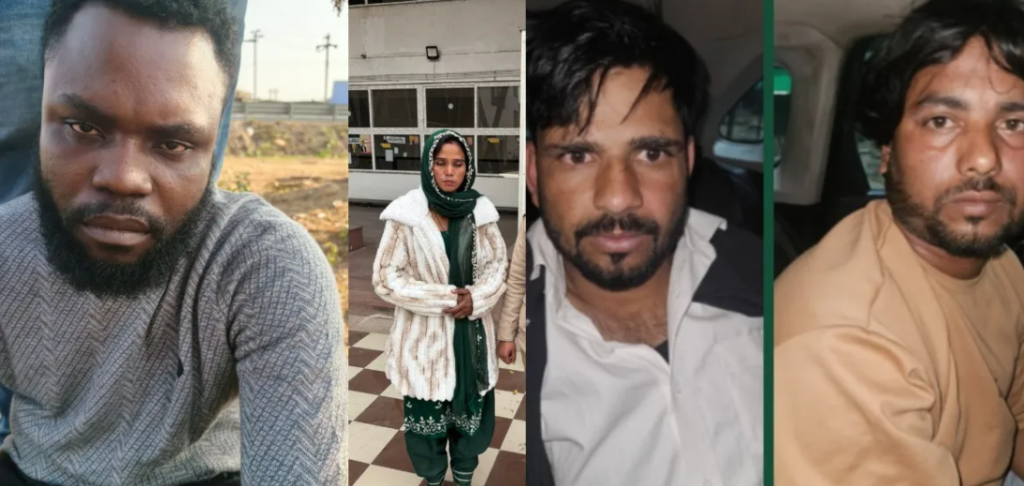 पुलिस ने की जयपुर के बगरू, शिवदासपुरा में छापेमारी । एक विदेशी नागरिक सहित पांच गिरफ्तार 