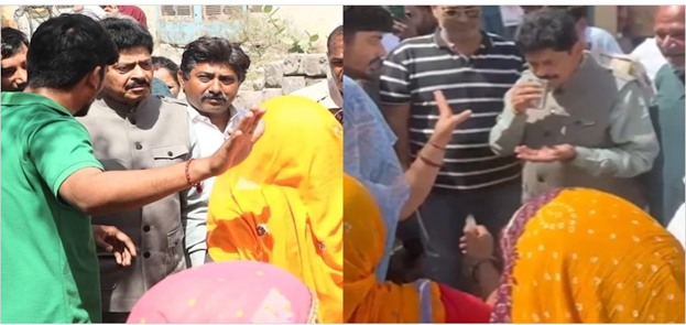 जयपुर में जनता का 'हाई वोल्टेज' ड्रामा! BJP विधायक को थमाया गंदे पानी का गिलास; बोले- 'साहब, पहले आप पीकर दिखाओ'