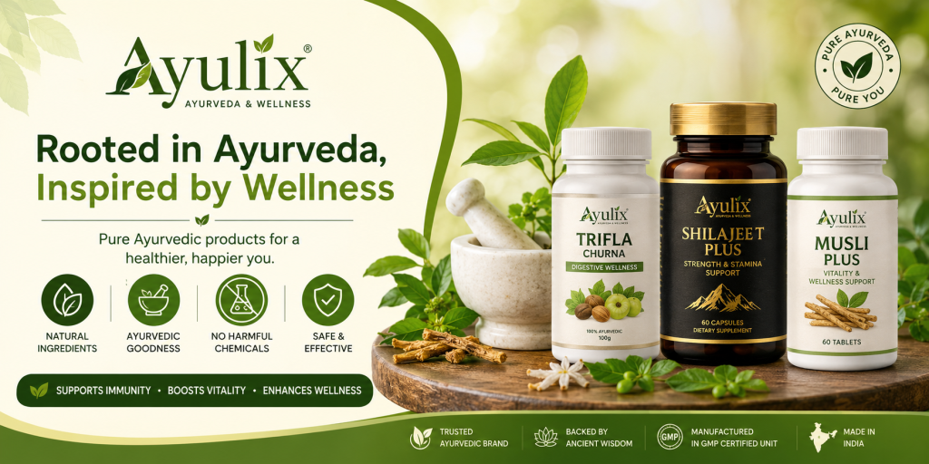 Ayulix – प्राकृतिक आयुर्वेदिक जीवनशैली की ओर एक आधुनिक कदम